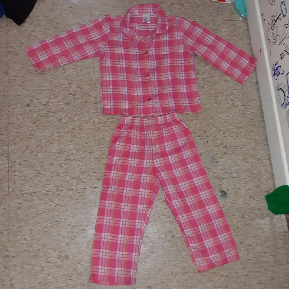 2 piece. Plaid pajama set